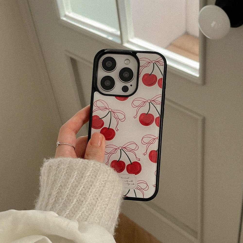 ribbon cherry 아이폰 갤럭시 에폭시 범퍼 케이스