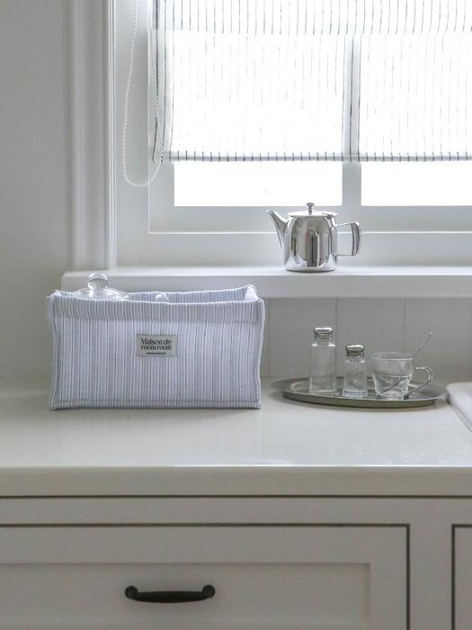 롤리 누빔 패브릭 바스켓