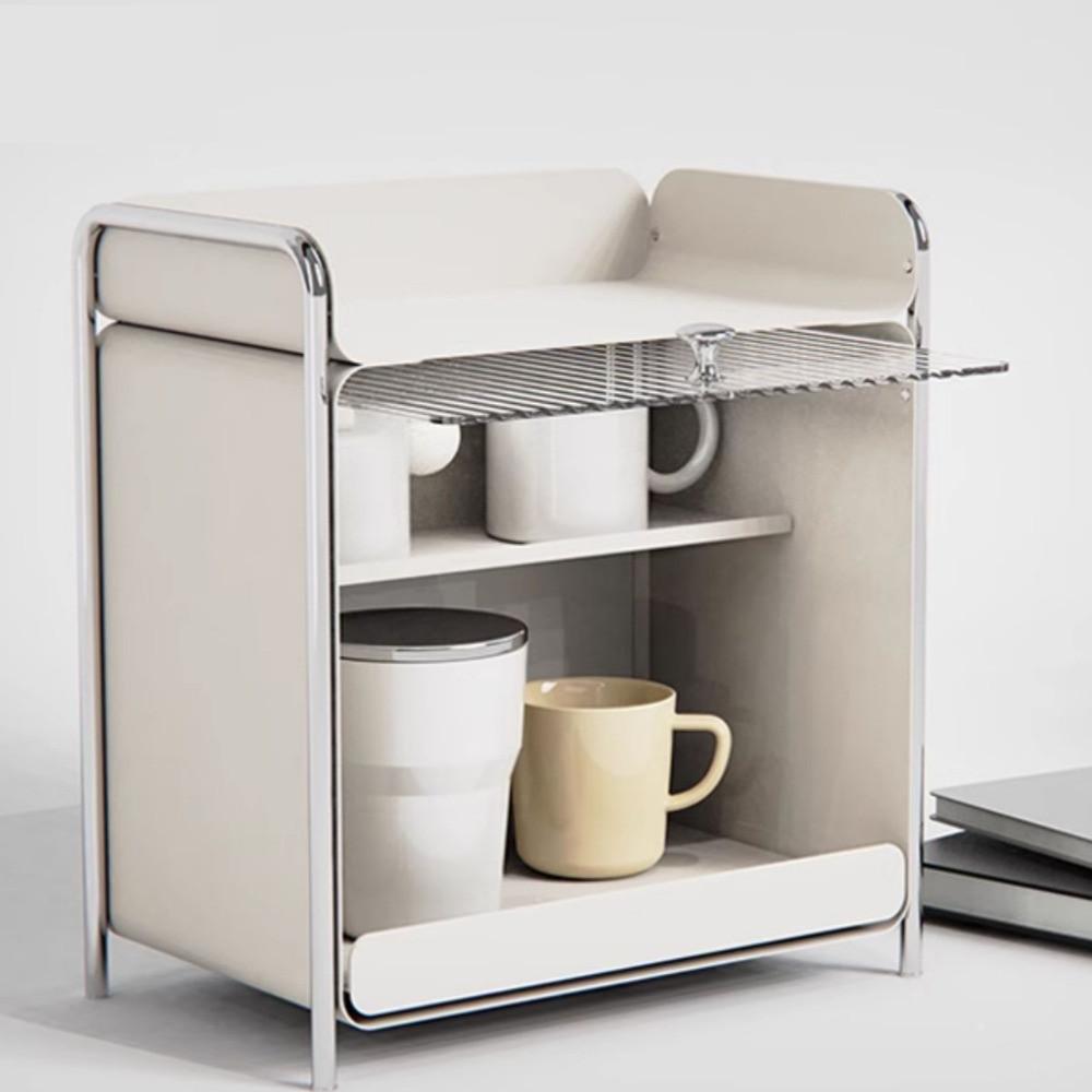 영양제보관함 상비약 철제 인테리어수납장 슬라이딩 화장품수납장 탕비실정리