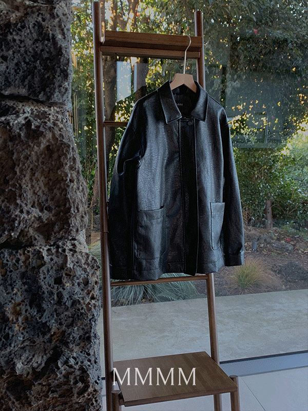 [2천장돌파] [체형커버/하프기장핏] MMMM  아카이브 하프 레더자켓(주문시 10일이상 소요)[size:1,2]