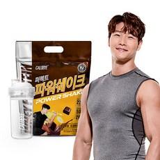칼로바이 퍼펙트 파워쉐이크 포대유청 김종국 프로틴 파우더 WPC 단백질 헬스 보충제 초코바나나맛 2kg + 쉐이커