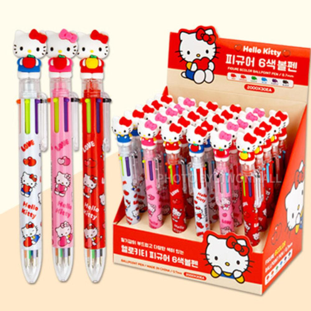 2000 헬로키티 피규어 6색 볼펜(키티) - 랜덤