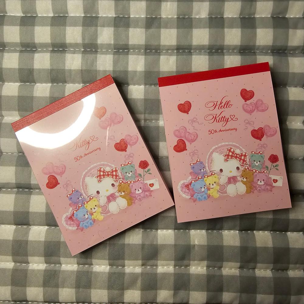 [정품] 헬로키티 50주년 러블리 미니메모지