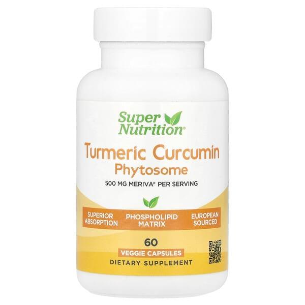 Super Nutrition, Turmeric Curcumin Phytosome Meriva®, 500mg, 베지 캡슐 60정