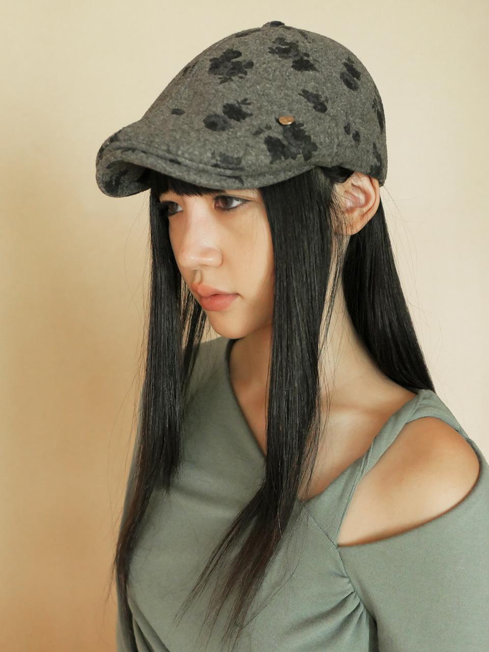 TEDDYGIRL HUNTING CAP GRAY ROSE