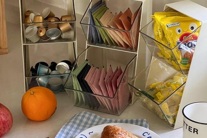 오픈형 펜트리 홈카페 보관함 커피 캡슐 티백 약 약통 정리함 탕비실 수납 정리