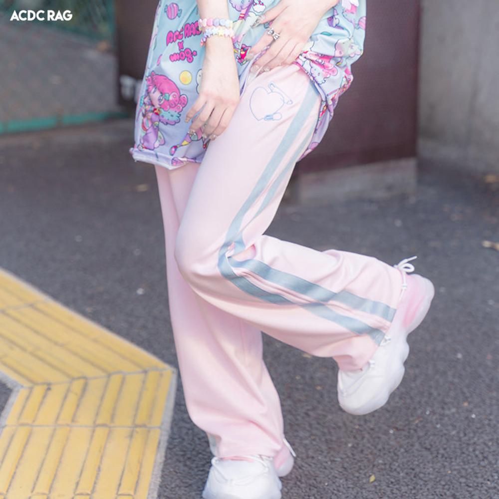 acdc rag 안심 저지 트레이닝 바지 파스텔 핑크&블루