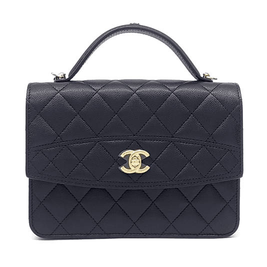 샤넬 캐비어 탑핸들 미니 백팩