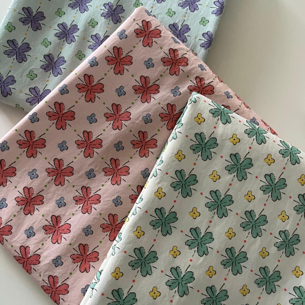 럭키 클로버 빈티지 원단 374