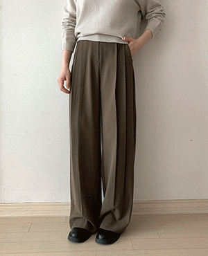 봉주르프로젝트 classic pintuck slacks (4color)