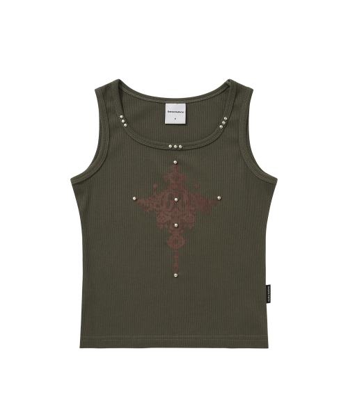 GOTH STUD SLEEVELESS_KH