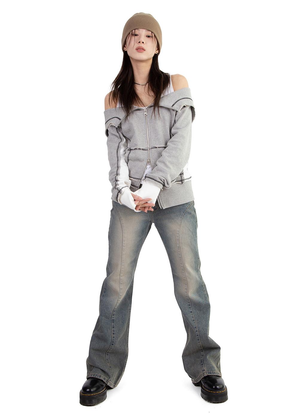 LINE BOOTS CUT JEANS