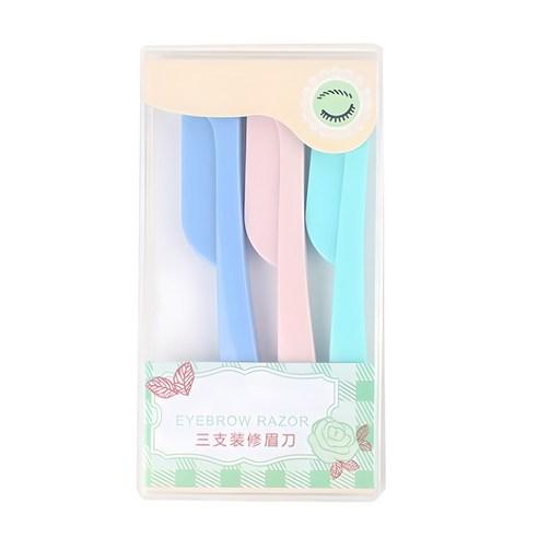 리빙듀오 섬세한 접이식 눈썹 칼, 핑크, 퍼플, 옐로..., 3개 - 브로우관리 소품 | 쿠팡
