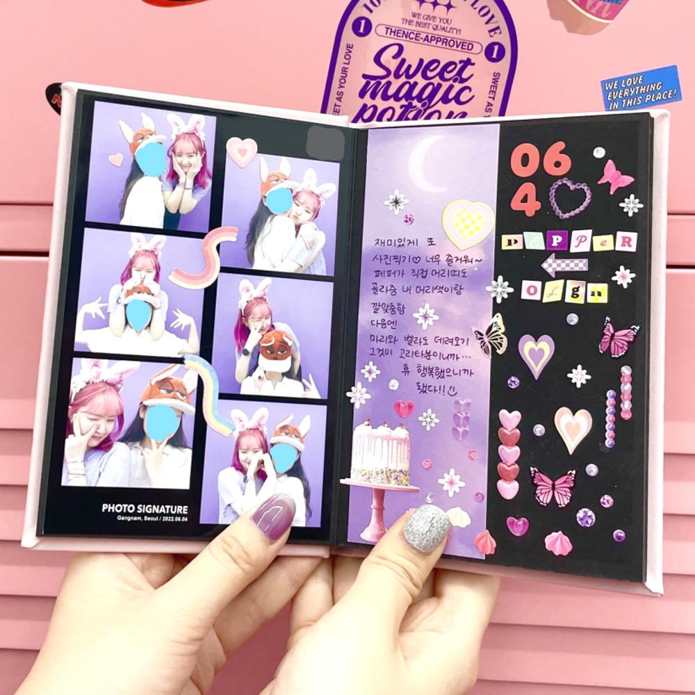 [무료스티커] 피피북 20p 대용량 가죽커버 인생네컷 앨범 4x6 접착식 포토북 하루필름