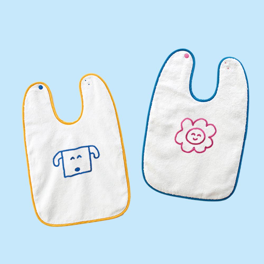 mmpp 매일매일 자수턱받이 타올