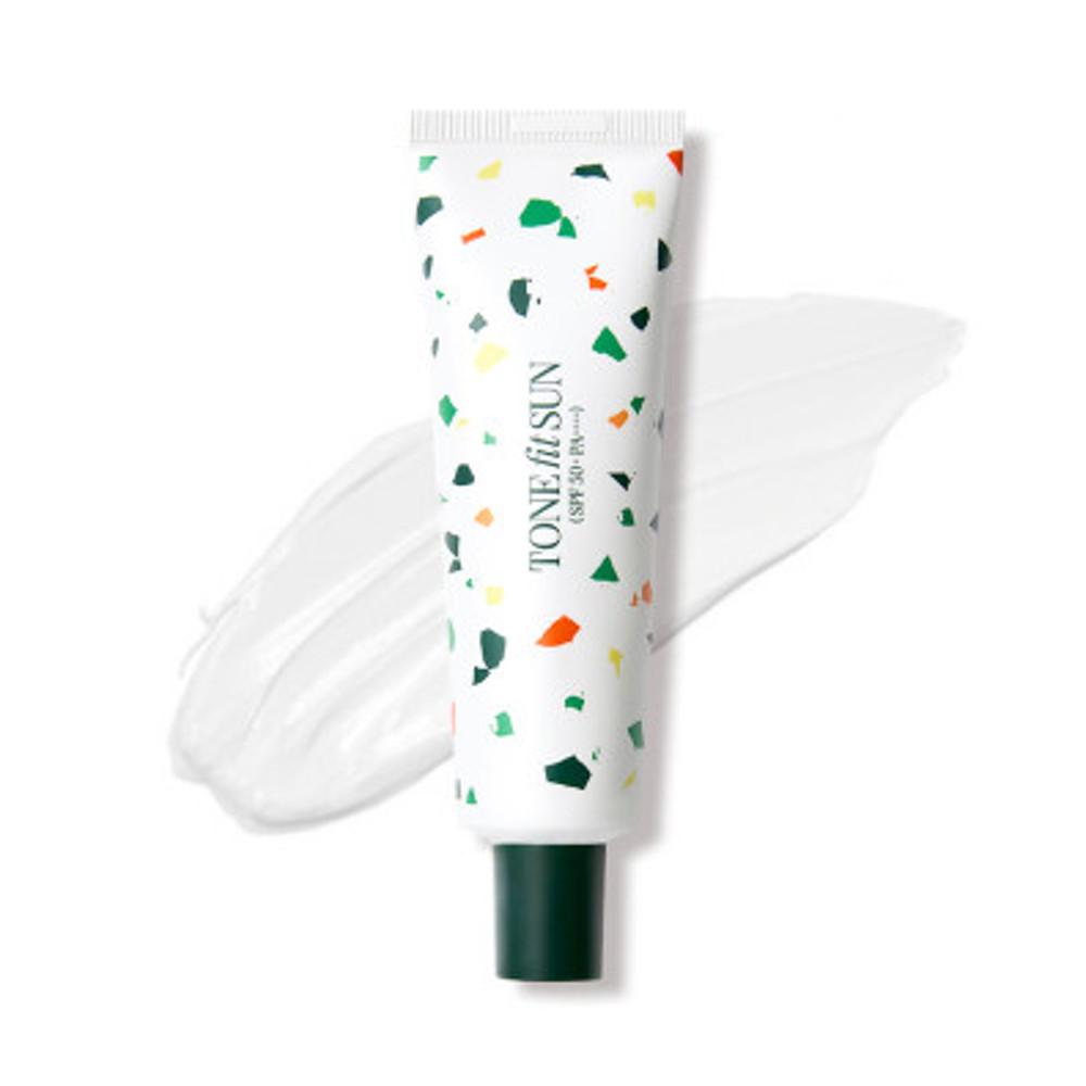 톤핏선 비건 톤업 선크림 50ml(눈시림 없는 무기자차, SPF50+ PA++++)