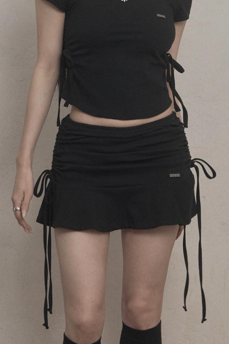 Ribbon Shirring Skirt
