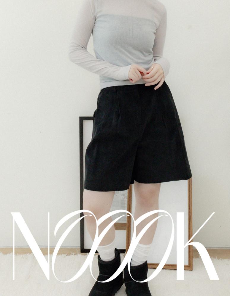 코듀로이 핀턱 와이드 팬츠
