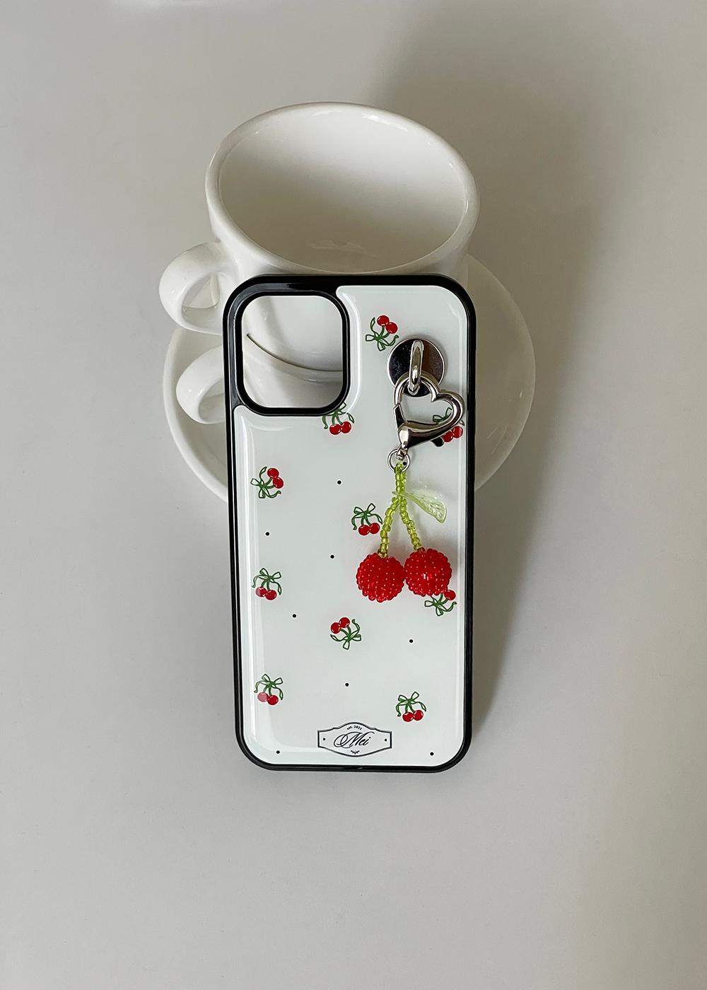 cherry glass bumper case
