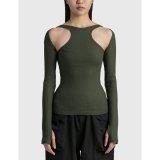 DIONLEE DION LEE 쉬프트 루프 롱 슬리브 그린 888148