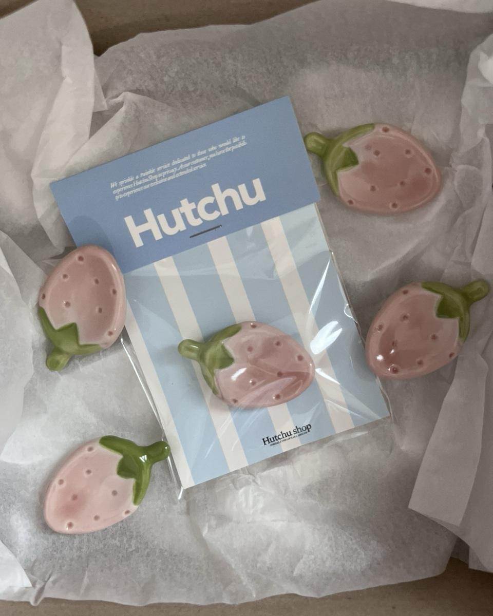 Pink Strawberry 젓가락받침대  / 수저받침 예쁜수저받침 감성수저받침 일본식기
