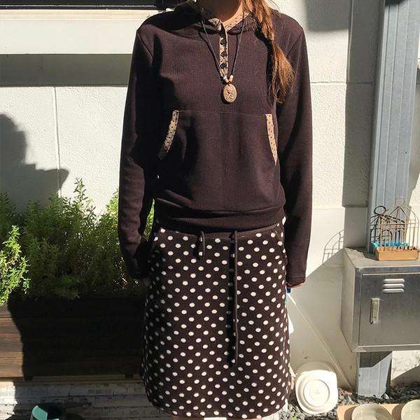 사로 도트 후드 티셔츠 ( saro dot hoodie t-shirts )