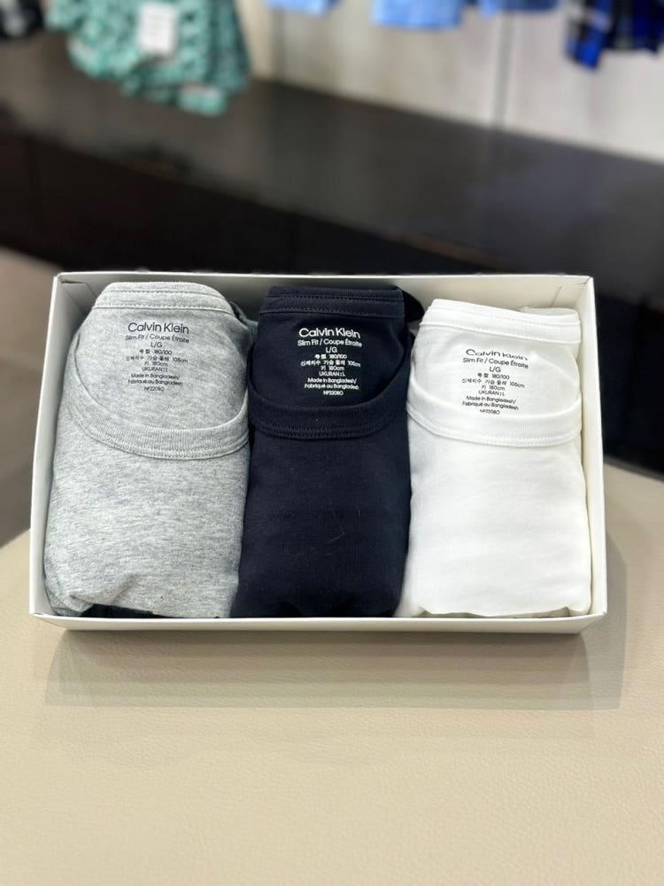 CK언더웨어 코튼클래식 남성 탑 (3PACK) NP2208O-MP1