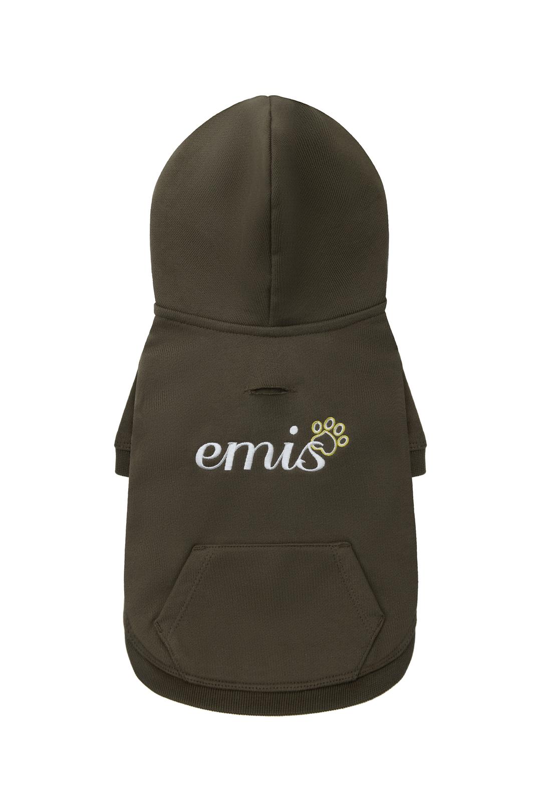 (PET) LETTERING LOGO ZIP UP HOODIE_BROWN