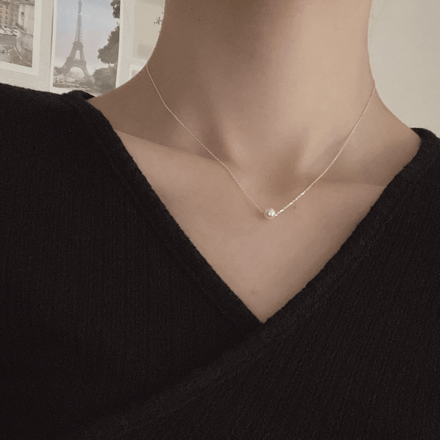 [당일출고/92.5silver] 스왈 진주 은 목걸이