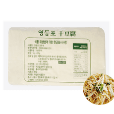 홍홍 중국식품 오늘생산 생생건두부 포두부  1kg, 1개