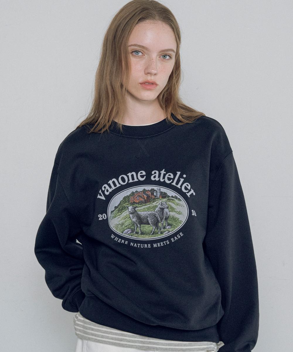 A3551 Nature heritage 스웨트 셔츠_Navy