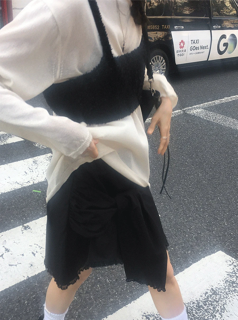 LACE TIE SKIRT (2COL) 📍HIGH QUALITY 강력추천