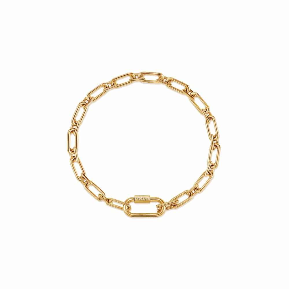 노아이유 실버 링크 체인 팔찌 S Yellow HL3B96069Y9