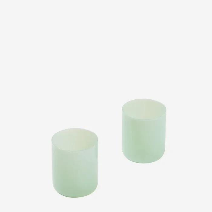 아이데코 밀크 글라스 하쿠 미디엄 - 민트(2pcs)