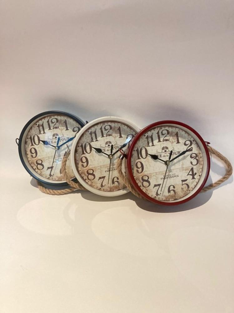 끈 달린 3색 인테리어 빈티지 엔틱 카페 로프 벽시계