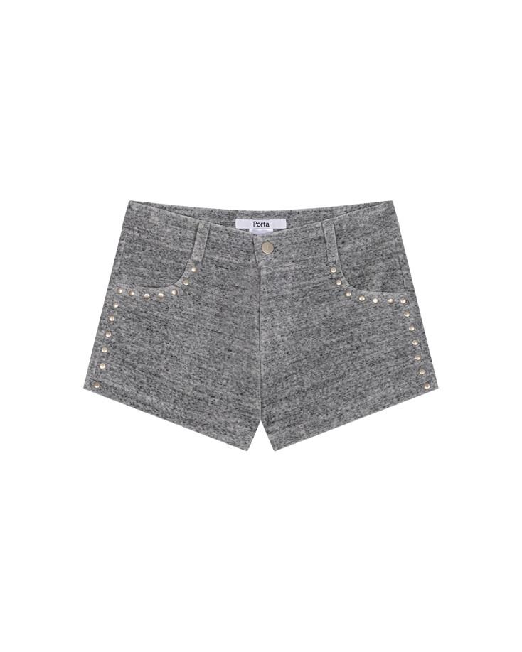 STUD MICRO SHORTS, GREY