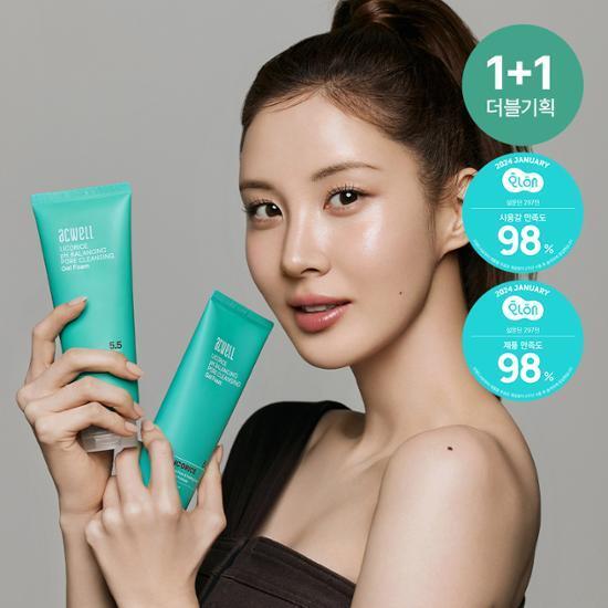 [1+1단독기획]아크웰 감초수 피에이치 밸런싱 포어 클렌징 젤 폼 더블 기획 (160ml+160ml)