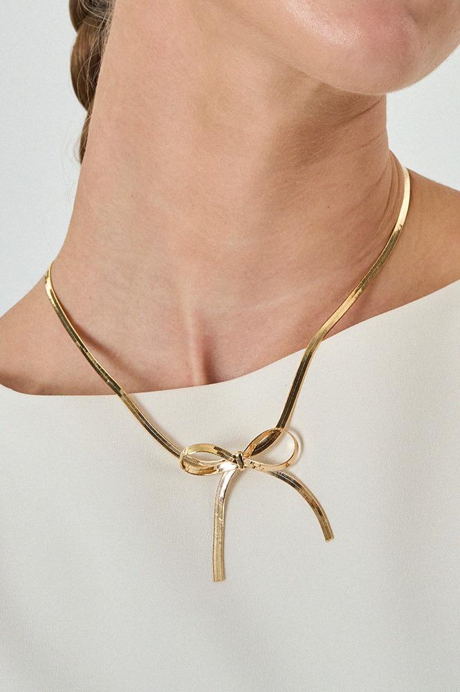 [아르테미스 김립 착용] BIG SNAKE RIBBON NECKLACE (2colors) AN2240011