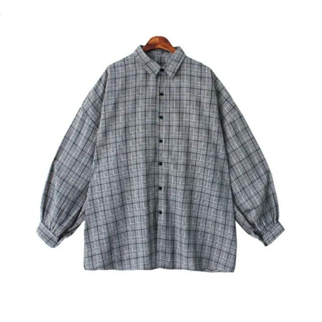 빅빅남방 남여공용 왕남방 오버사이즈 오버핏 체크남방 빅사이즈 왕오버핏 간절기 커플남방