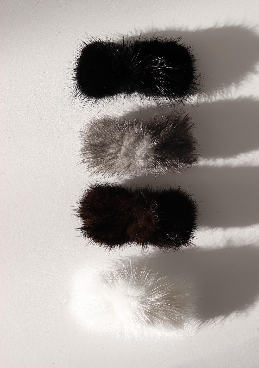 百合 Fur hairpin (4color)