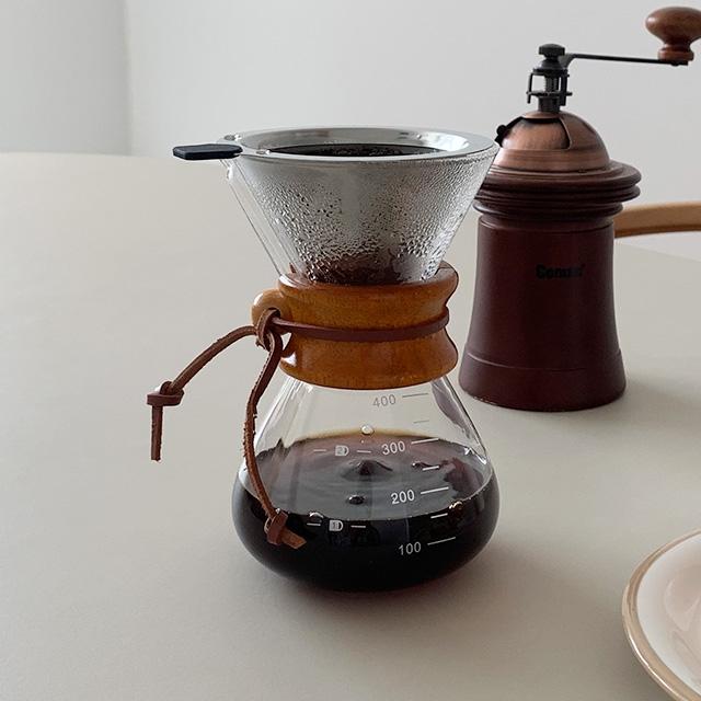 우드 커피 핸드드립 드리퍼 세트