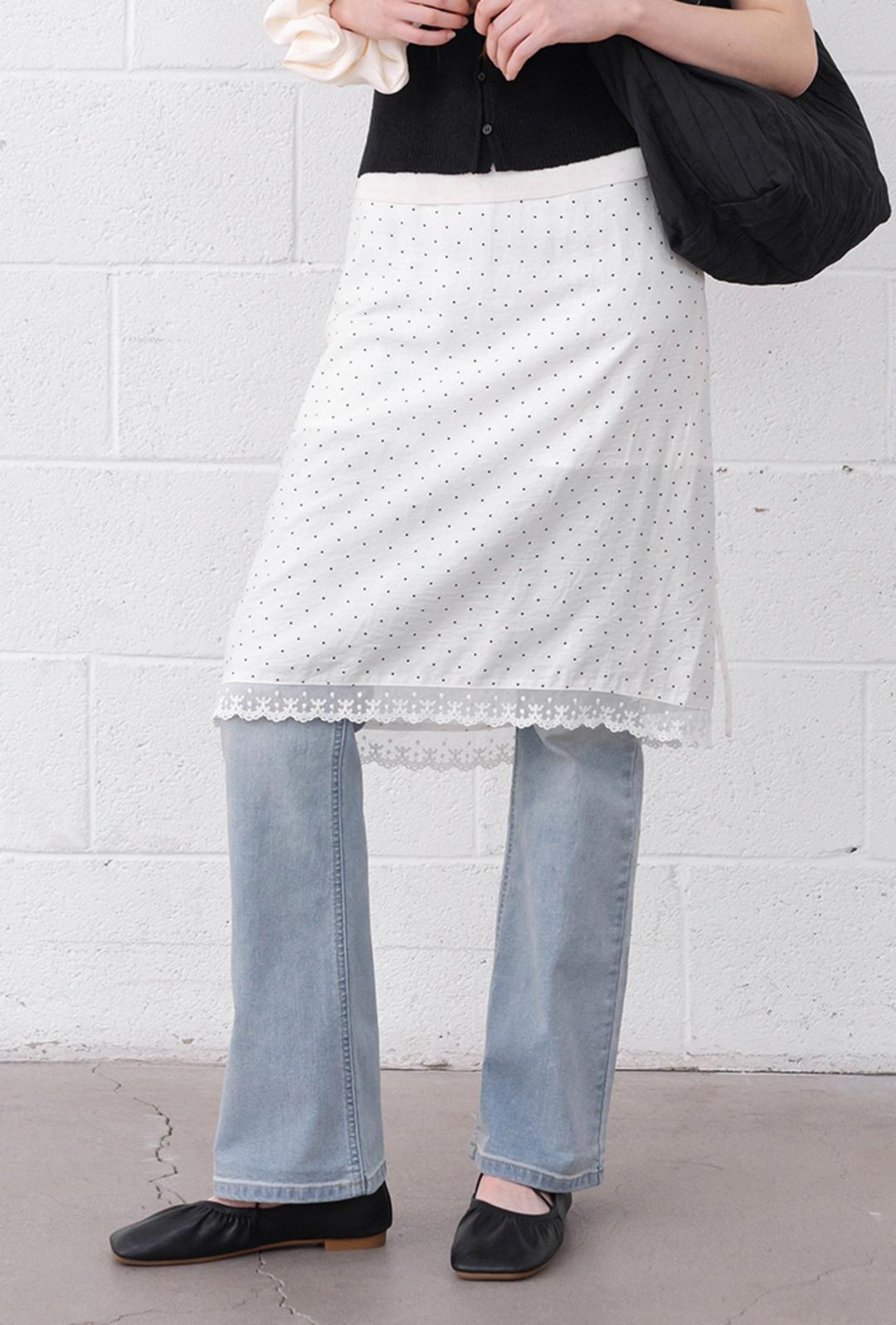 사틴 미디 스커트_MIWWHG426G