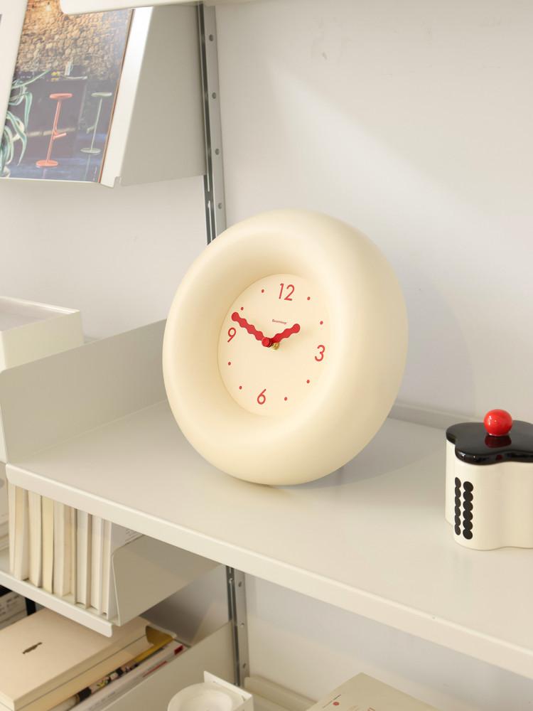 Bagel Clock 도넛 탁상용시계 원형 크림 12inch