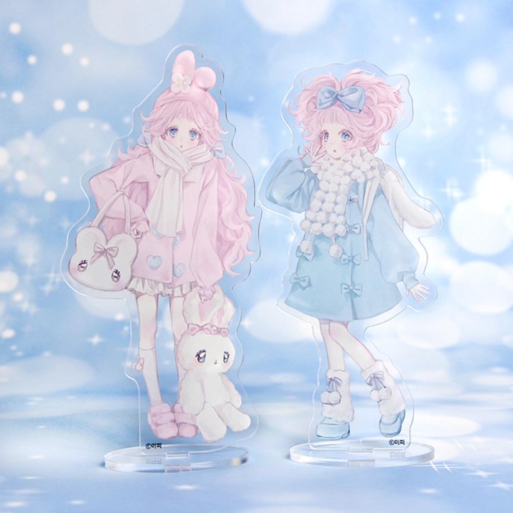 [미피_riri] 파스텔 바니 LD 아크릴 스탠드 2종 / 일러스트 굿즈