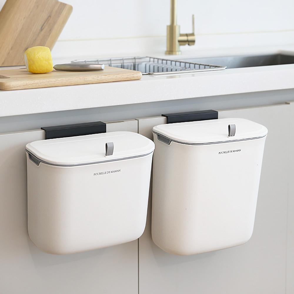 달팽이리빙 푸벨드마망 주방 걸이형 음식물 쓰레기통 휴지통 (7L/9L)