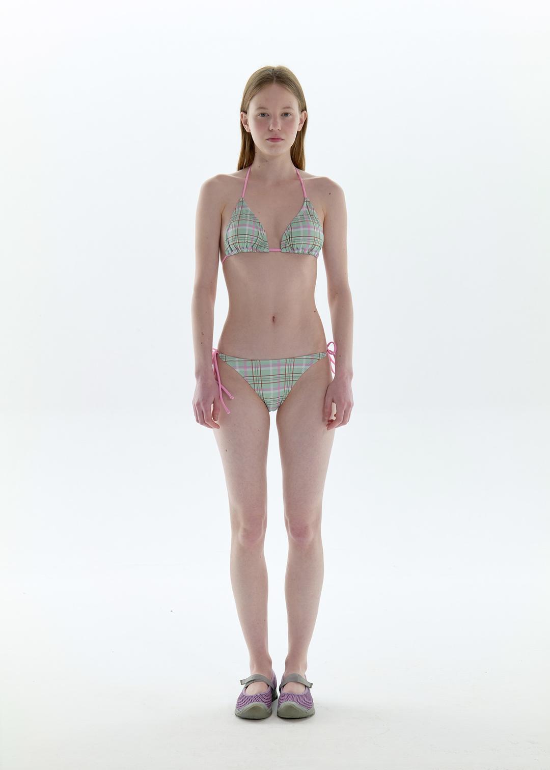 Plaid Check Triangle Bikini_Mint [4/17 예약배송]