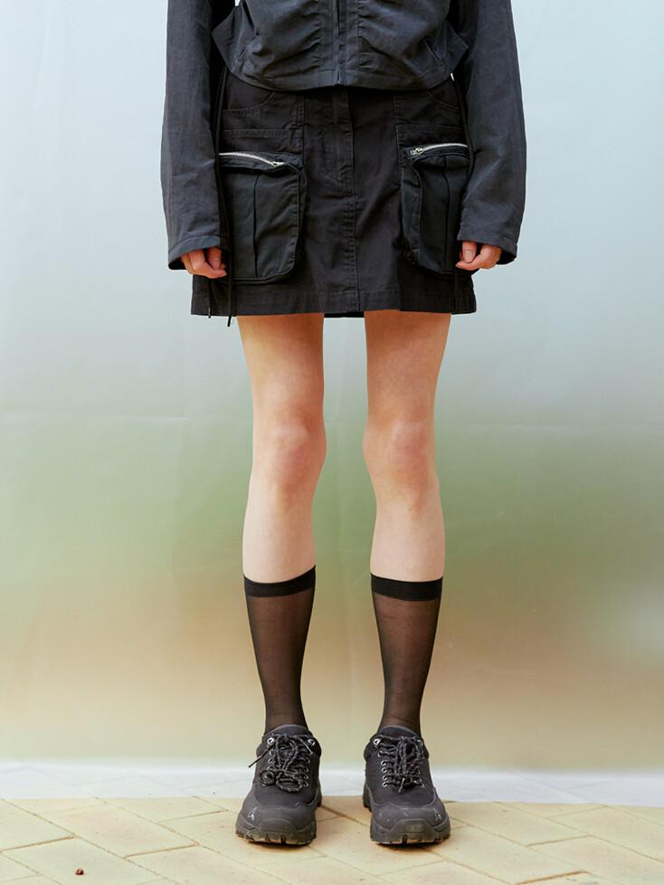 Cargo Mini Skirt (BLACK)