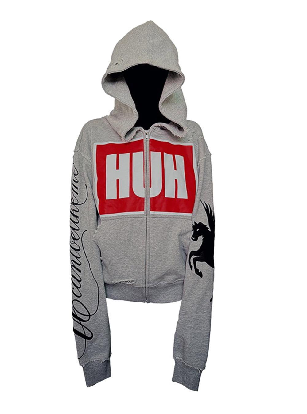 Unicorn Slogan Washed Zip Hoodie
