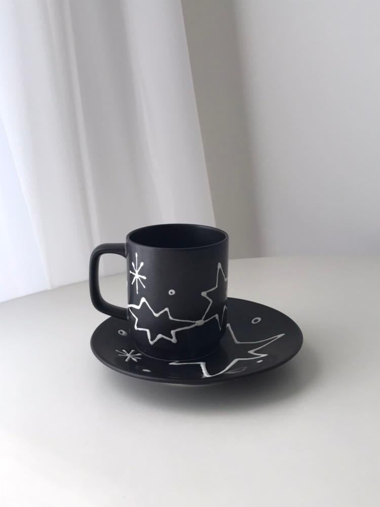 도자기방앗간 On a starry night mug and plate