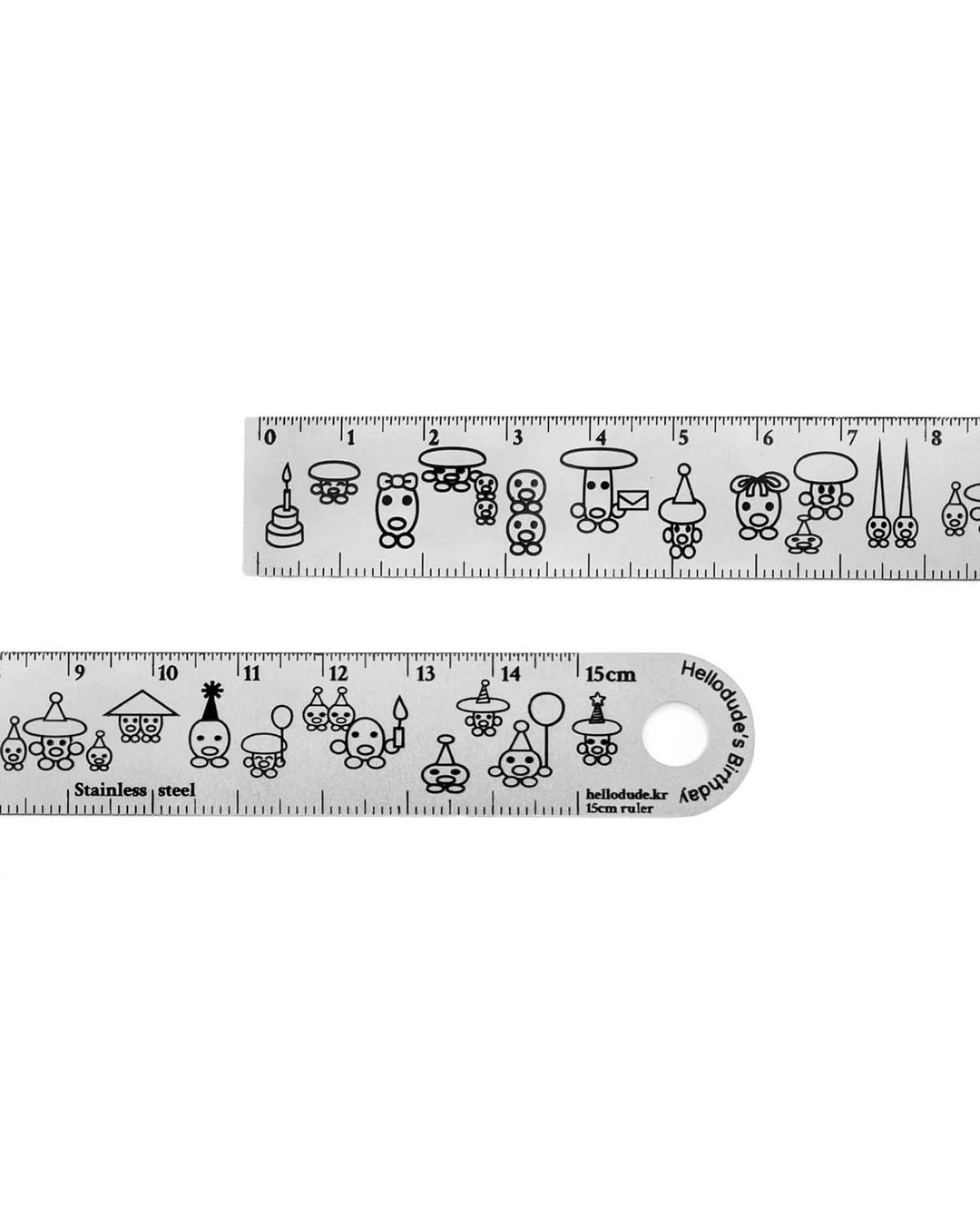 Stainless steel 15cm ruler